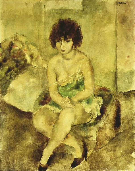 Portrait de Lucy Krohg, c. 1925 (oil and pencil on canvas)