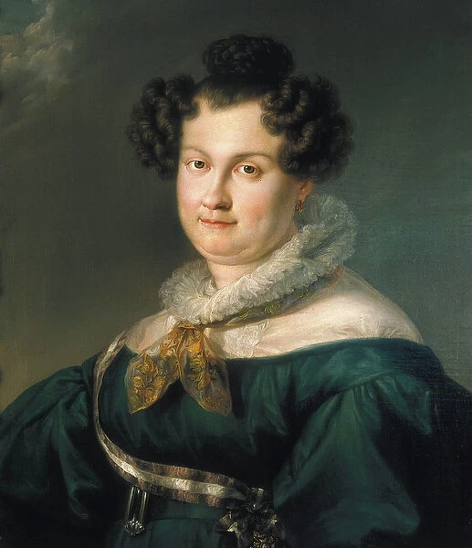 Portrait of Maria Cristina Ferdinand of Bourbon, (Maria Christina de Bourbon - Sicily