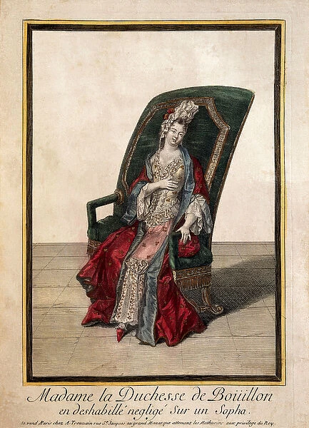 Portrait of Marie Anne Mancini (18th century engraving)