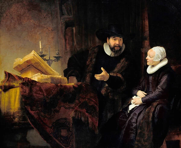 Portrait of the Mennonite Preacher, Cornelius Claesz Anslo and his wife
