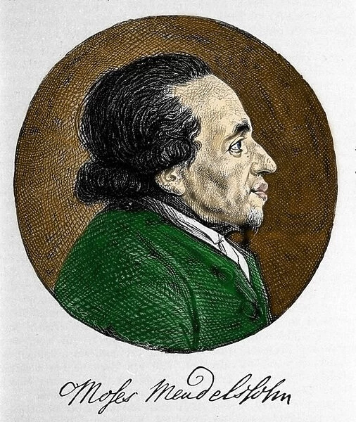 Portrait of Moses (Moses) Mendelssohn (1729 - 1786), philosopher