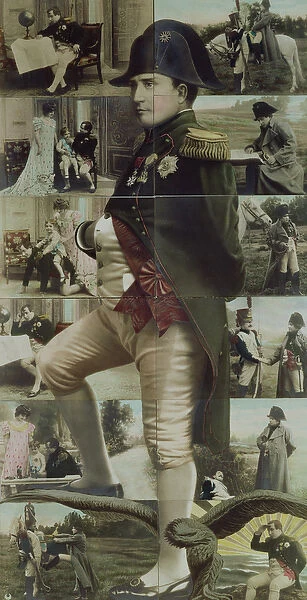 Portrait of Napoleon Bonaparte (1769-1821) and scenes from his life