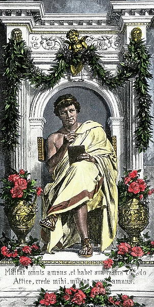 Portrait of Ovide (Publius Ovidius Naso, 43 BC-17 AD.) Latin poet