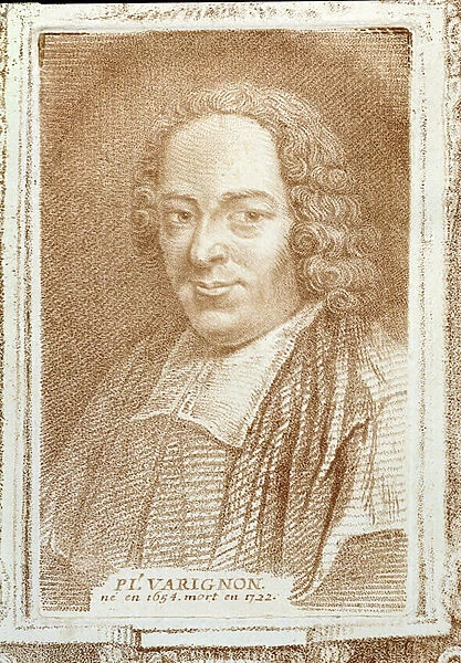 Portrait of Pierre L. Varignon (1654-1722) from Histoire des Mathematiciens