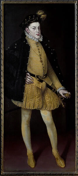 Portrait of Prince Don Carlos, 16th century. (Oil on canvas)