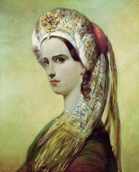 Portrait of Rachel (1821-58) (oil on canvas)