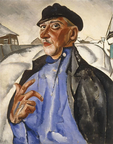 Portrait of Vaska Pepel (the Underworld), 1922 (oil on canvas)