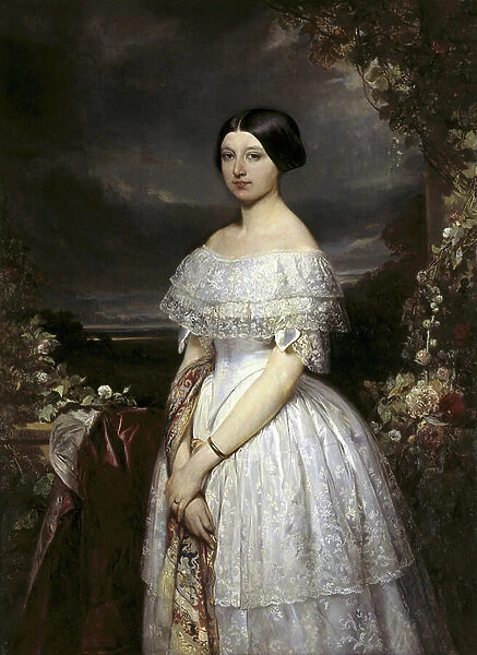Portrait of the Viscountess de Biolley, 1850 (oil on canvas)