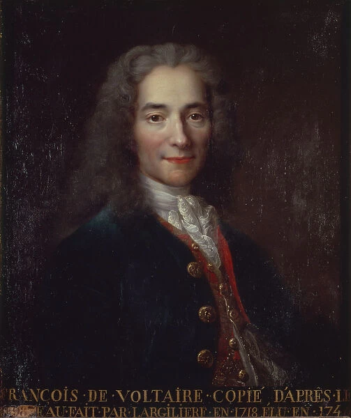 Portrait of Voltaire (oil on canvas)