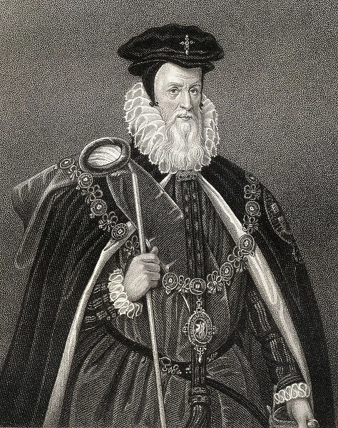 Portrait of William Cecil (1520-98) Lord Burghley, from Lodges British Portraits