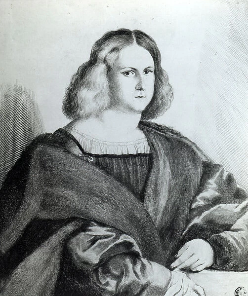 Portrait of a young man, print by Wenceslaus Hollar, 1650 (engraving)