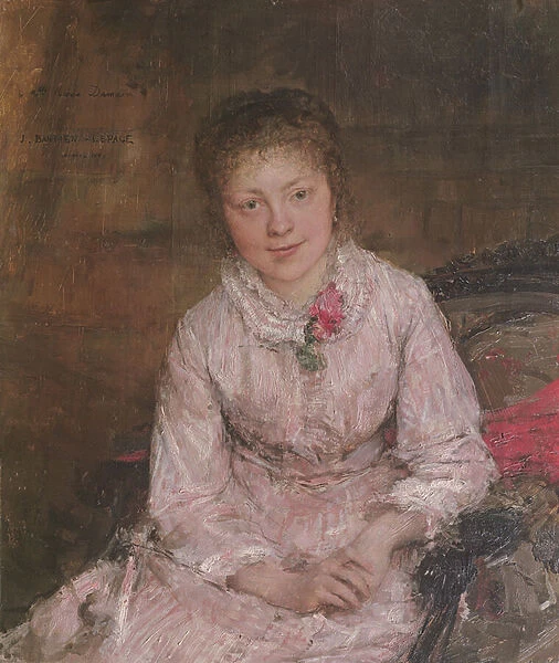 Portrait of a young woman (oil on canvas)