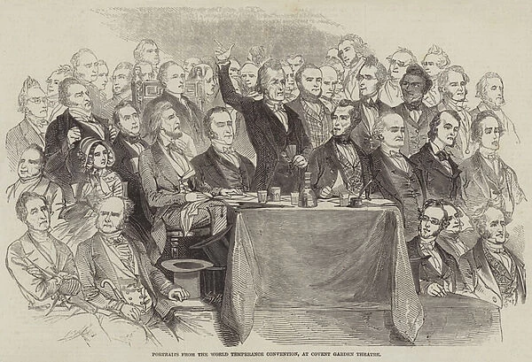 Portraits from the World Temperance Convention, at Covent Garden Theatre (engraving)