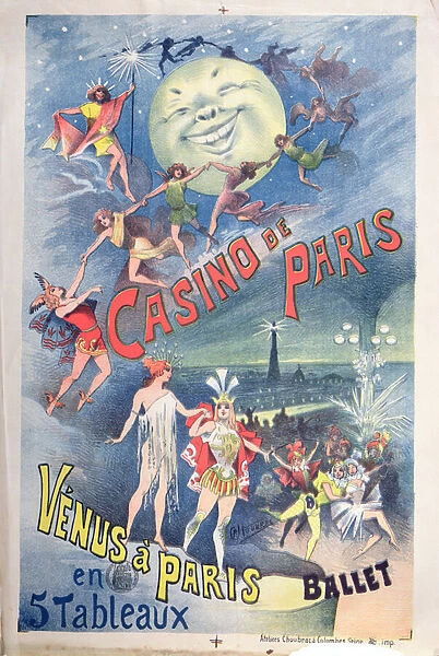 Poster advertising the Revue Venus a Paris at the Casino de Paris