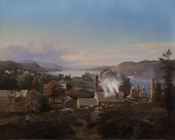 Poughkeepsie Iron Works (Bechs Furnace), 1856 (oil on canvas)