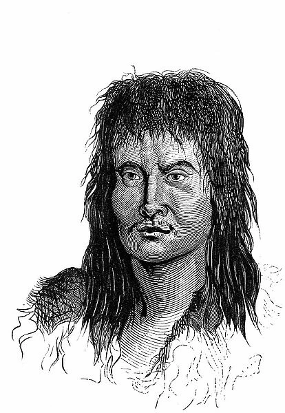 Pre-Colombian Inca indian from Peru, 1861 (engraving)
