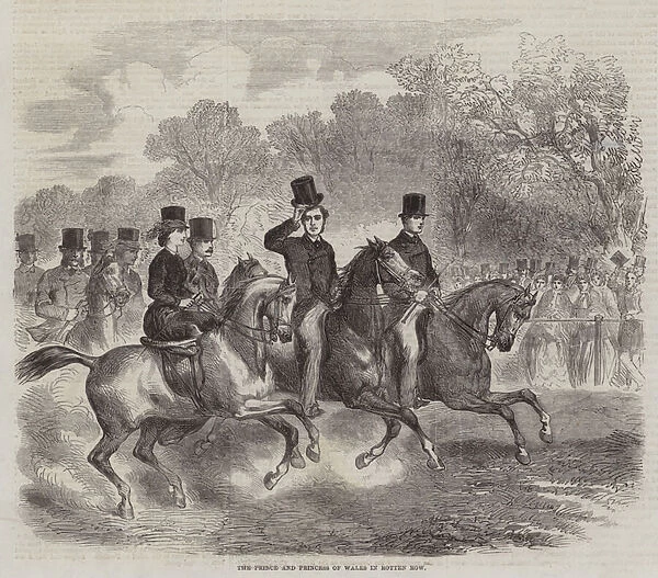 The Prince and Princess of Wales in Rotten Row (engraving)