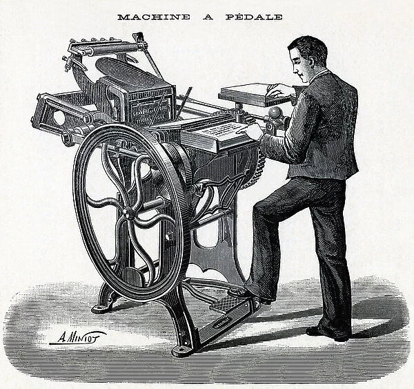 Printing: pedal printing machine Charles Doublet 1900 - printer