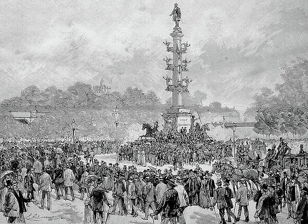 The procession of the workers to the Prater on May 1