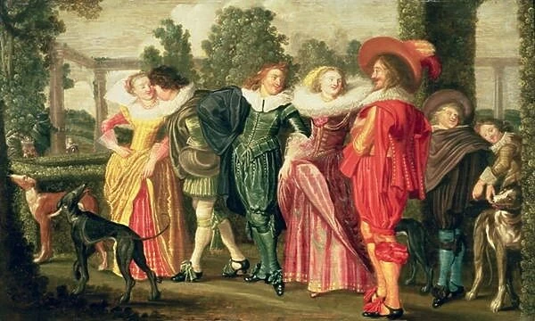 A Promenade in the Garden, c. 1623 (oil on panel)