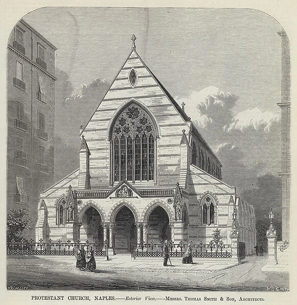 Protestant Church, Naples (engraving)