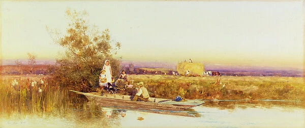 In the Punt, 1895 (w  /  c on paper)
