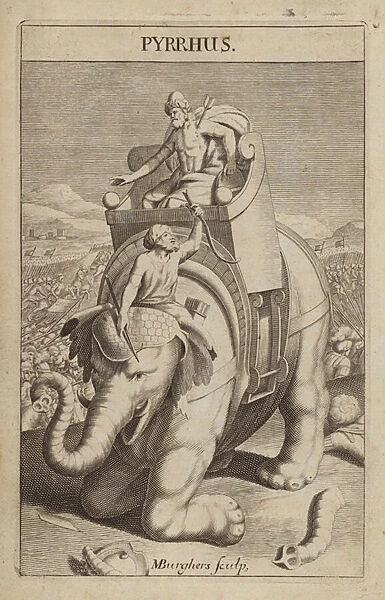 Pyrrhus, Greek general and statesman (engraving)