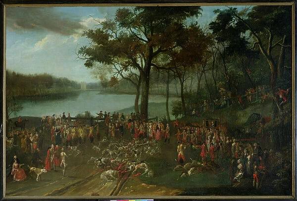 The Quarry at the Etangs de Commelles in 1771 (oil on canvas)