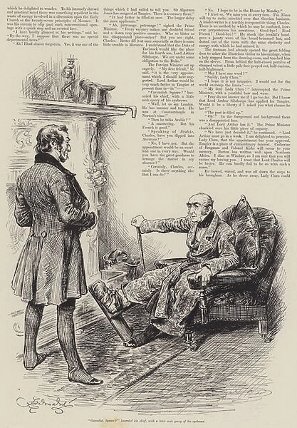 A Question of Diplomacy, by Arthur Conan Doyle (engraving)