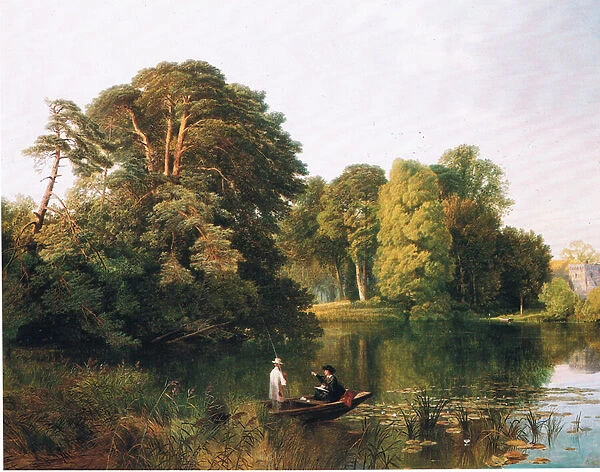 A quiet retreat in Surrey (colour litho)