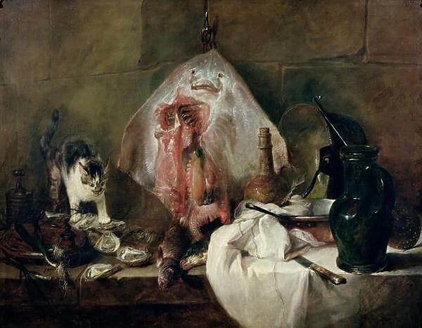 The Ray or, The Kitchen Interior, 1728 (oil on canvas)