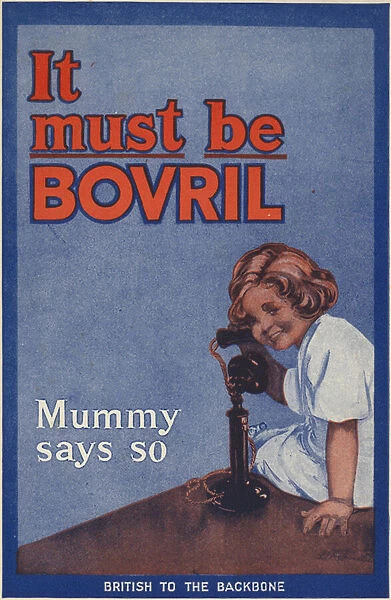 Rear cover of the Bovril Handy book and diary of the war (colour litho)
