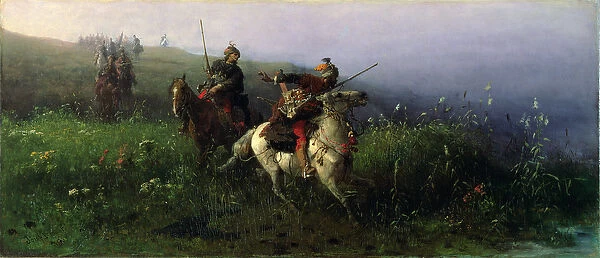On Reconnaissance, 1876 (oil on canvas)