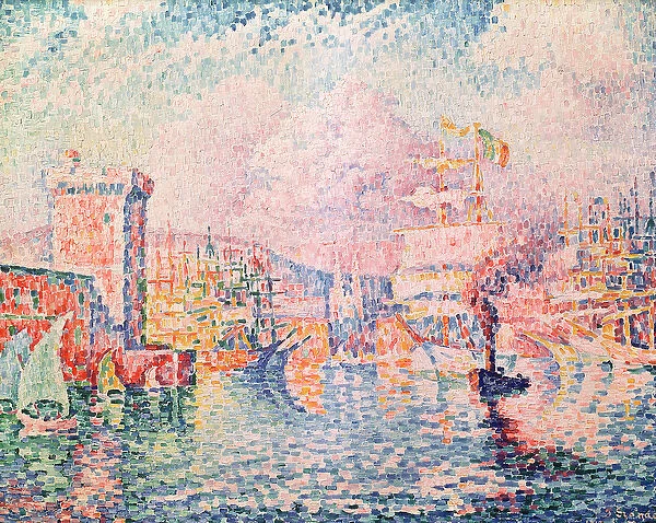 The Red Tower (entrance of the Port of Marseille), 1913 (oil on canvas)