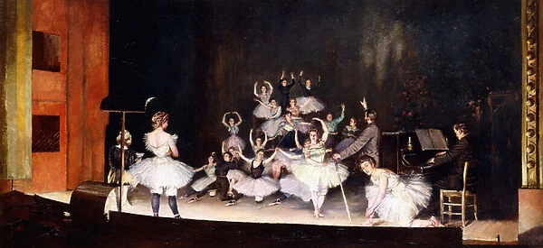 Rehearsal at the Opera House; Repetition a l Opera, 1878 (oil on canvas)