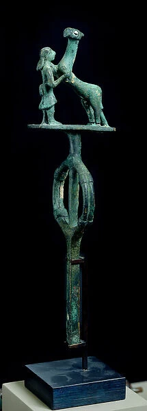 Rein guide from a chariot, from Bogazkoy, Turkey, 4000-3000 BC (bronze)