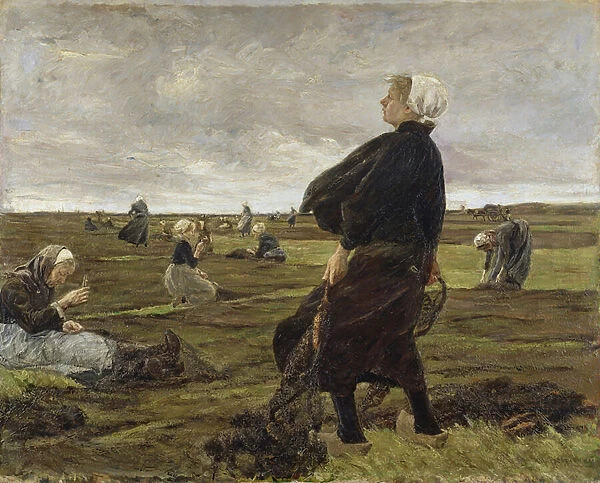 Repairing the Nets, 1889 (oil on canvas) (see 144755 for detail)