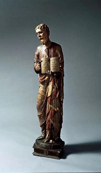 Representation of an unidentified saint. Polychrome wood sculpture, 15th century