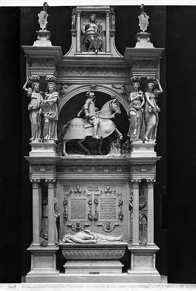 Reproduction of the tomb of Louis de Breze (1477-1531) in Rouen Cathedral (plaster