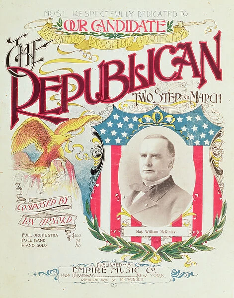 The Republican Two Step and March, song sheet dedicated to William McKinley