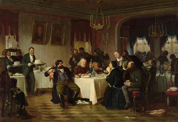 The Restaurant (oil on canvas)