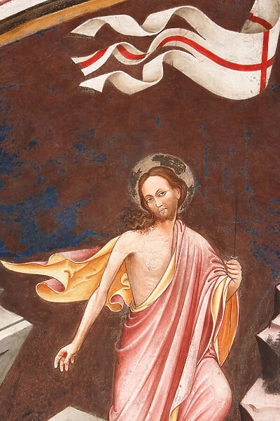 'Resurrection'and 'Descent into Limbo', Detail of the resurrected Christ, c. 1420 (fresco)
