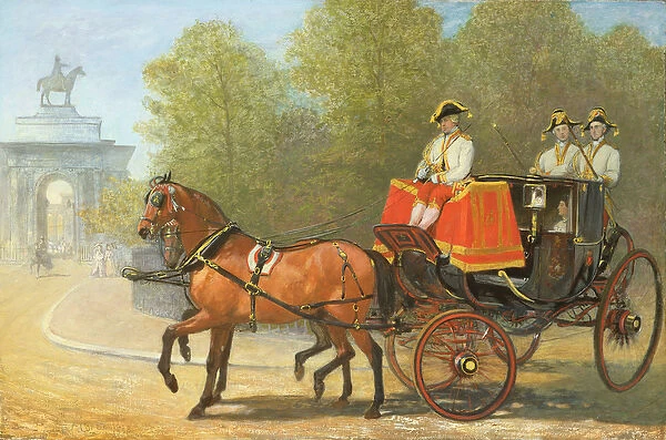 Returning from Her Majestys Drawing Room, Hyde Park Corner, 1853 (oil on canvas)