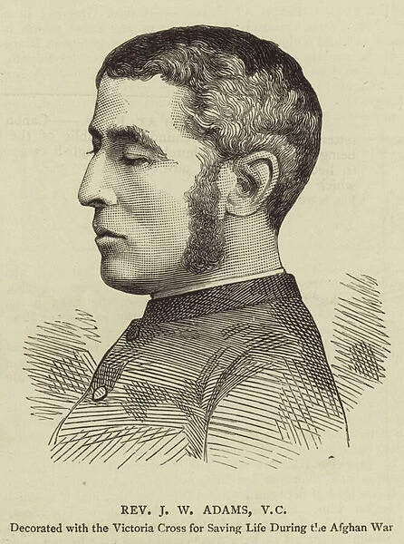 Reverend J W Adams, VC (engraving)