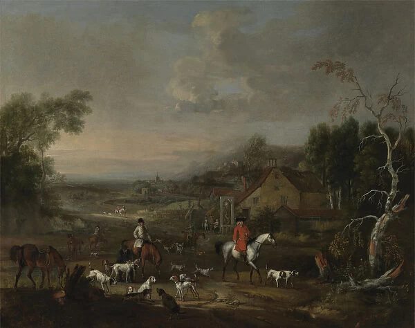 The Reverend Jemmet Browne at a meet of foxhounds, c. 1730 (oil on canvas)