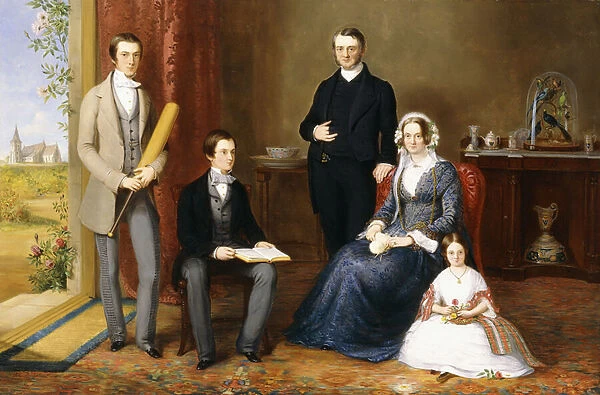 The Reverend John Witherington, Vicar of Tetsworth, Oxon, with his Family