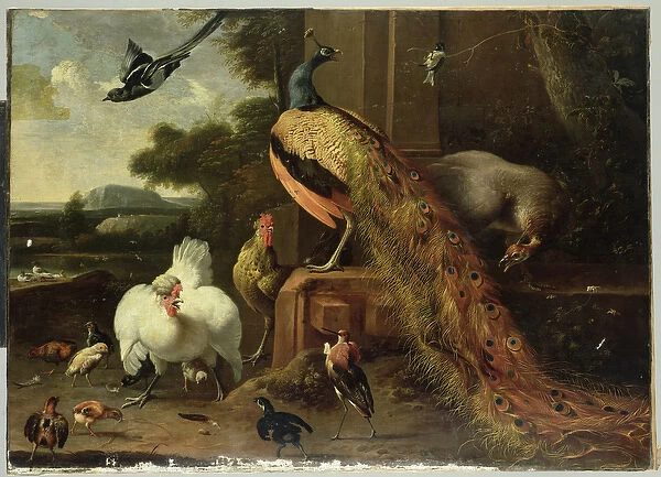 Revolt in the Poultry Coup (oil on canvas)