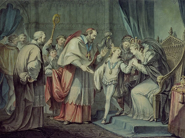 Richard, Duke of York, taking leave of his Mother, Elizabeth Woodville, in the Sanctuary