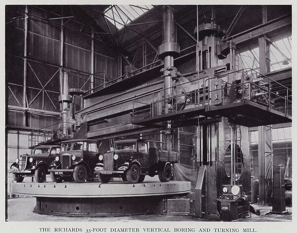 The Richards 35-foot diameter vertical boring and turning mill (b  /  w photo)
