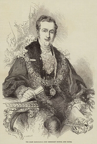 The Right Honourable John Kinnersley Hooper, Lord Mayor (engraving)